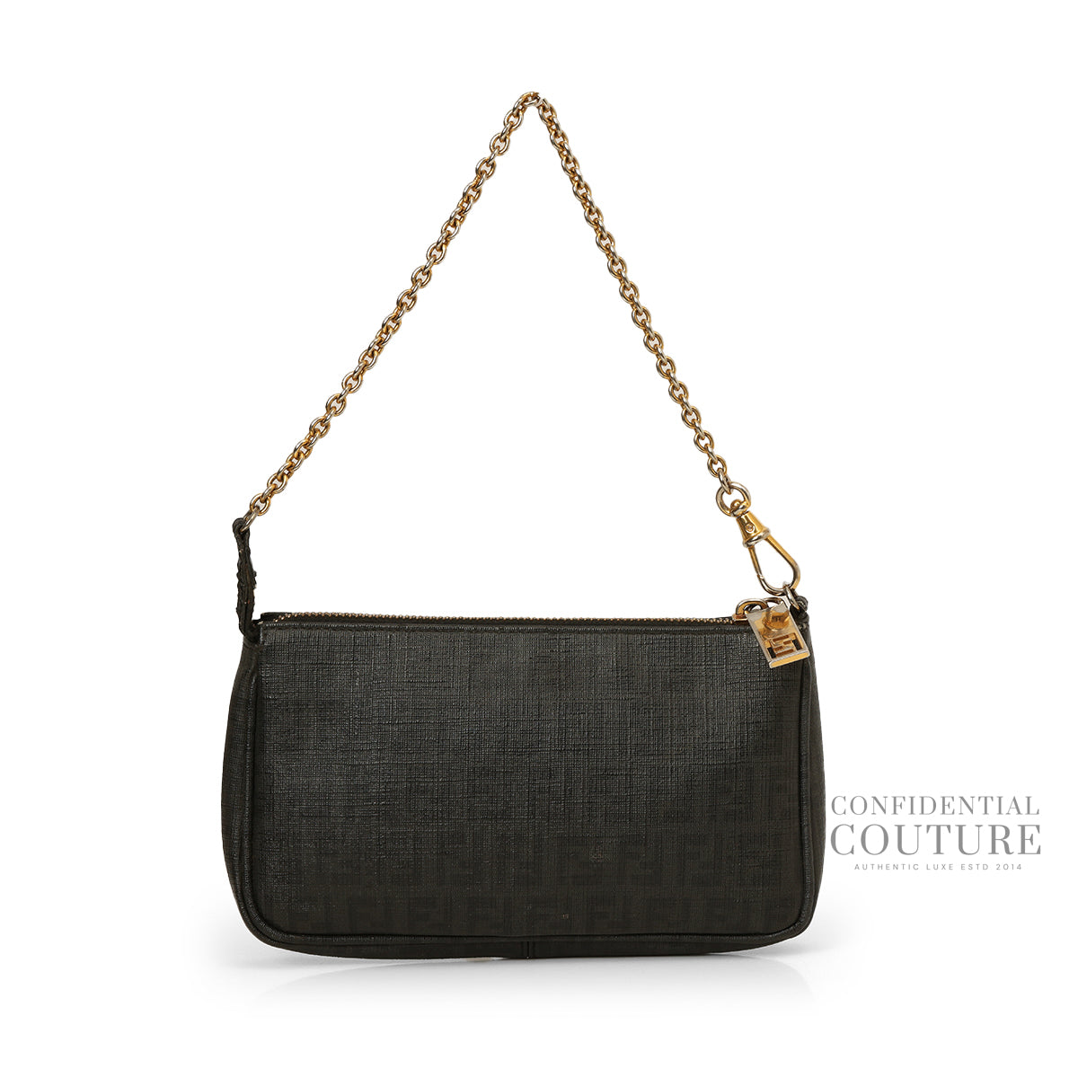 FF Baguette canvas Pouch Black