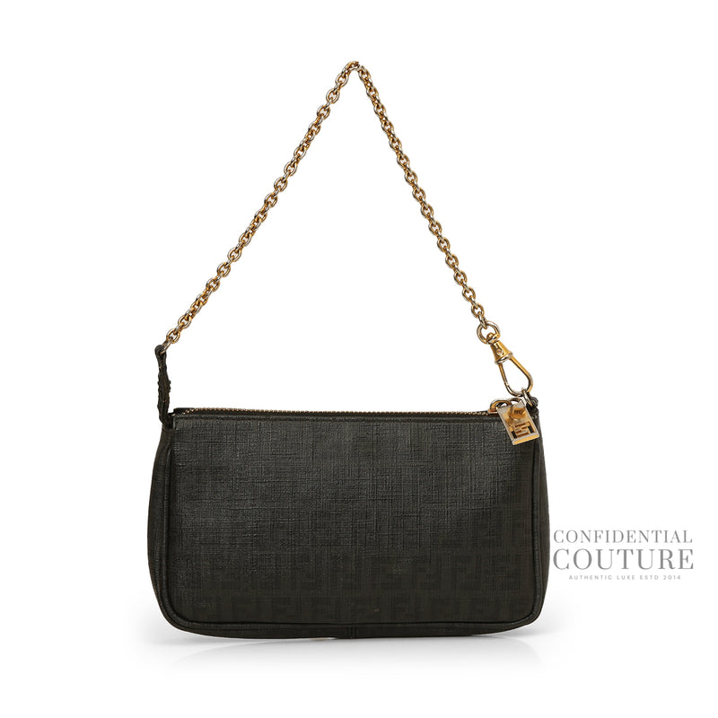 FF Baguette canvas Pouch Black