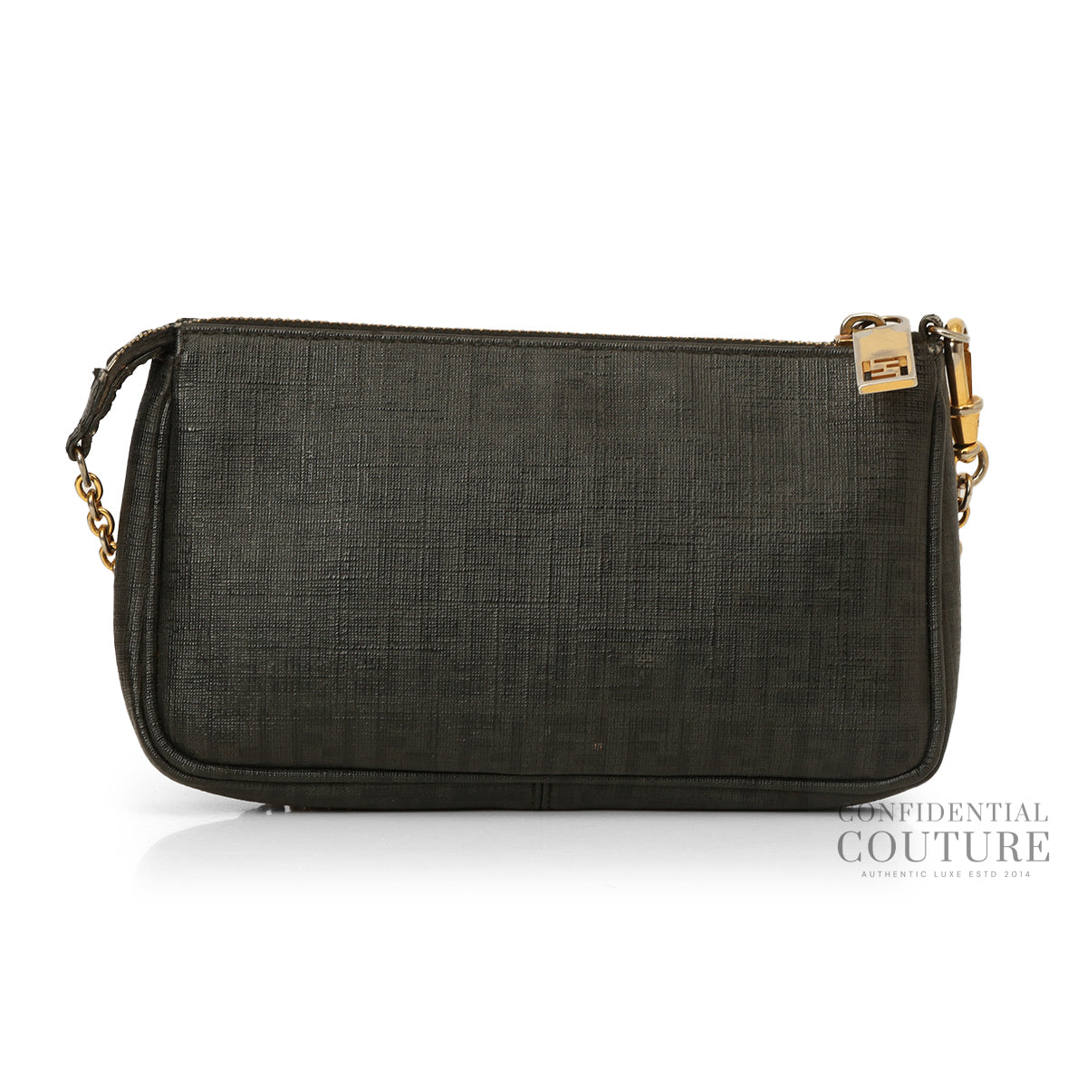FF Baguette canvas Pouch Black