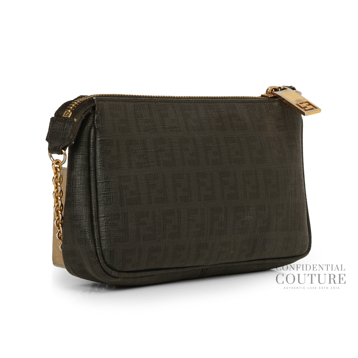 FF Baguette canvas Pouch Black