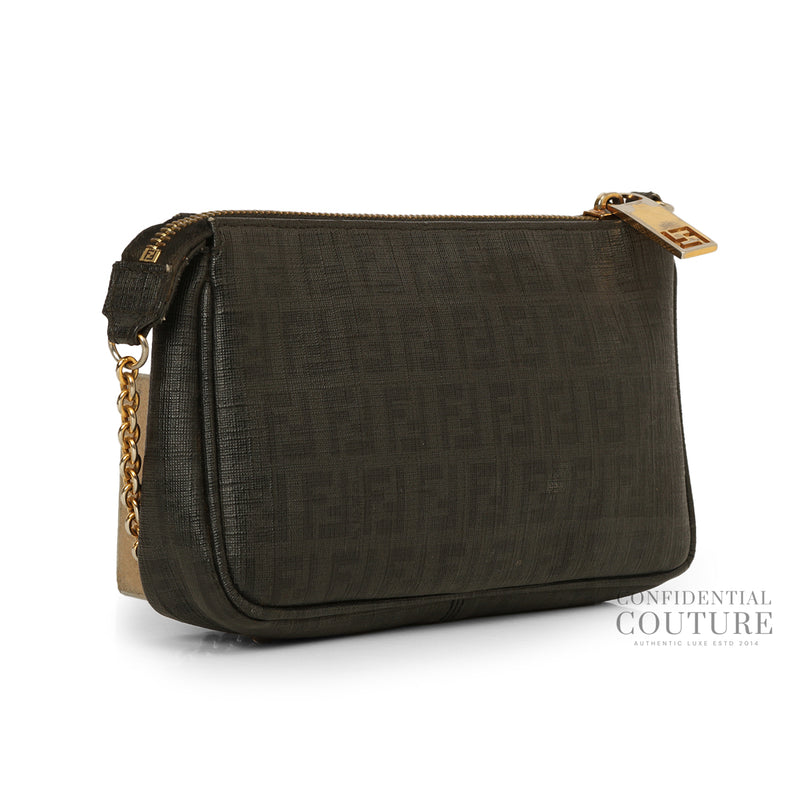 FF Baguette canvas Pouch Black