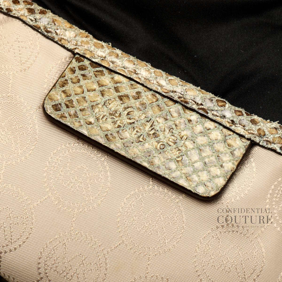 Snakeskin Embossed Handbag