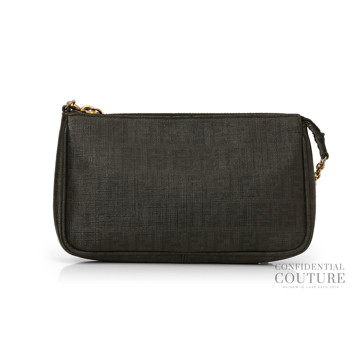 FF Baguette canvas Pouch Black