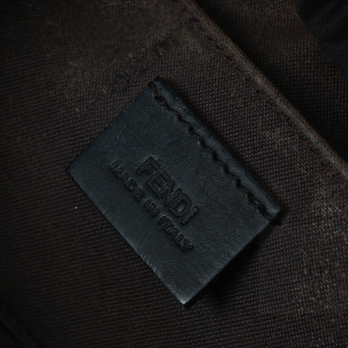FF Baguette canvas Pouch Black