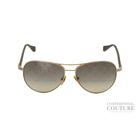 Dark Gun Monogram Pilot Light Sunglasses