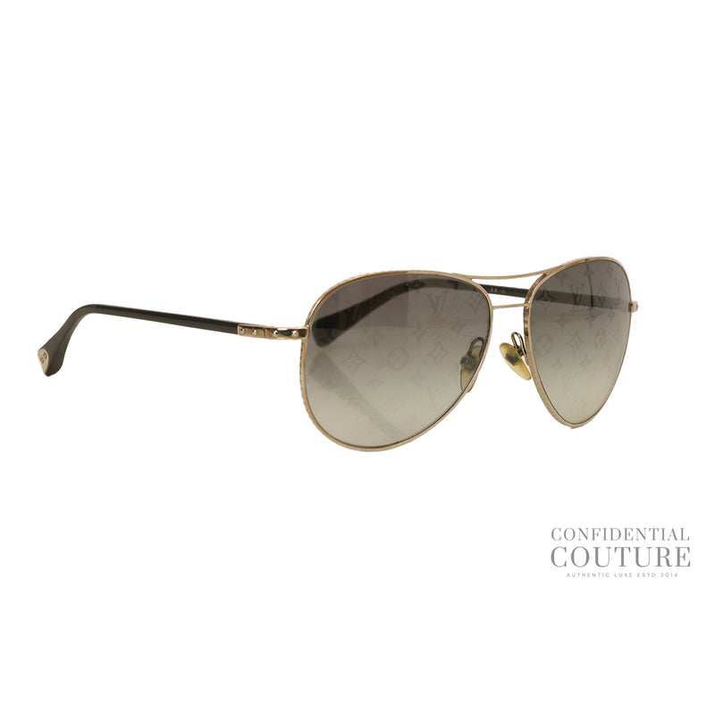 Dark Gun Monogram Pilot Light Sunglasses
