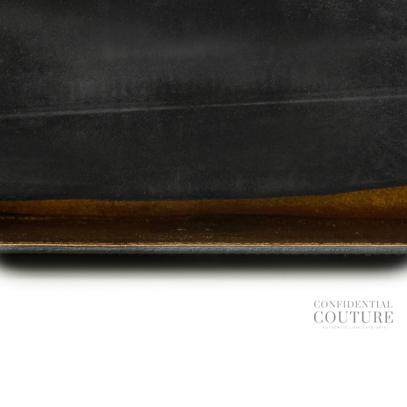 Black Patent Leather Buckle Clutch