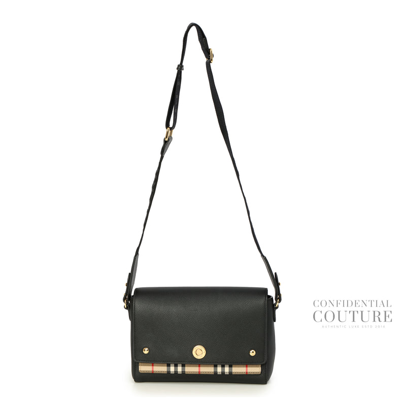 Black Vintage Check Note Bag