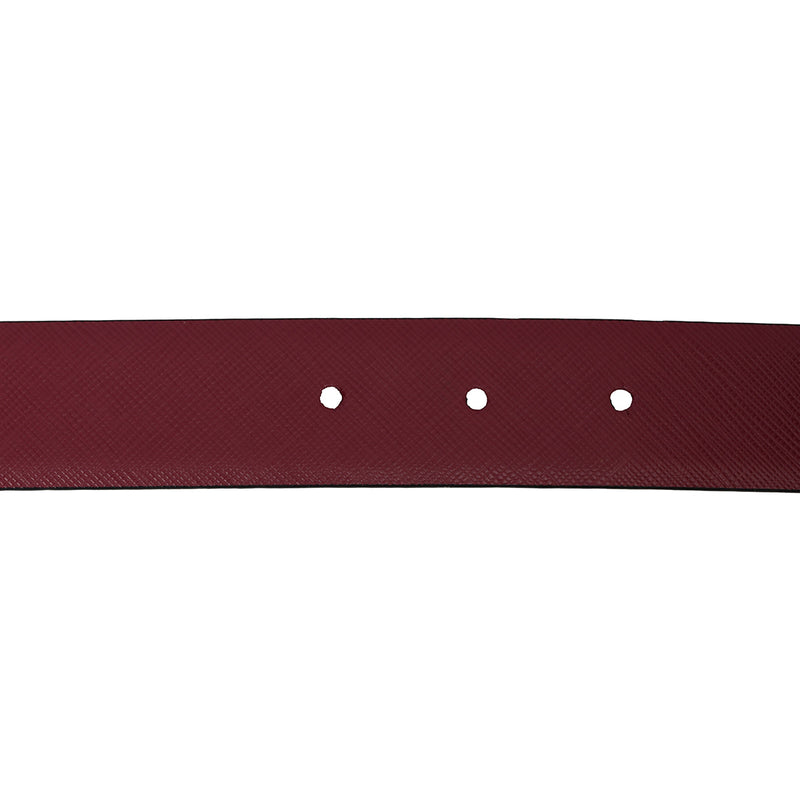 Black Saffiano Leather Reversible Belt