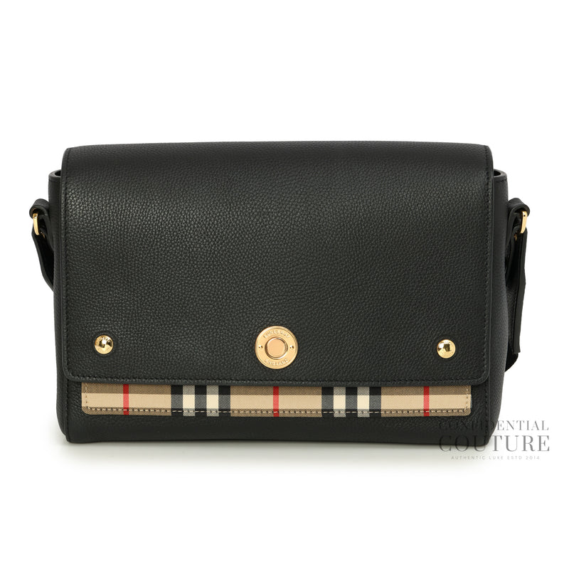Black Vintage Check Note Bag