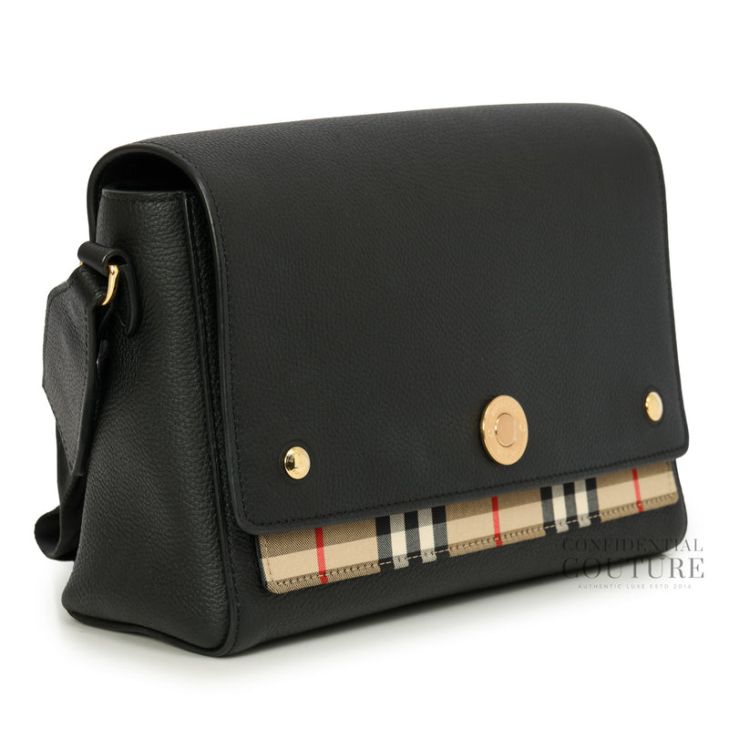 Black Vintage Check Note Bag