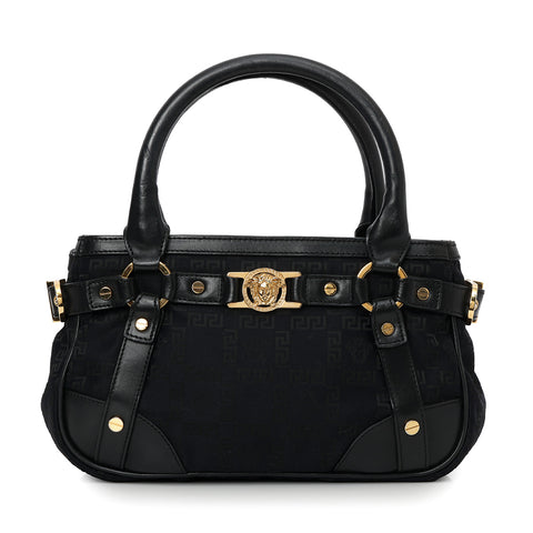 Black Nylon La Medusa Hand Bag