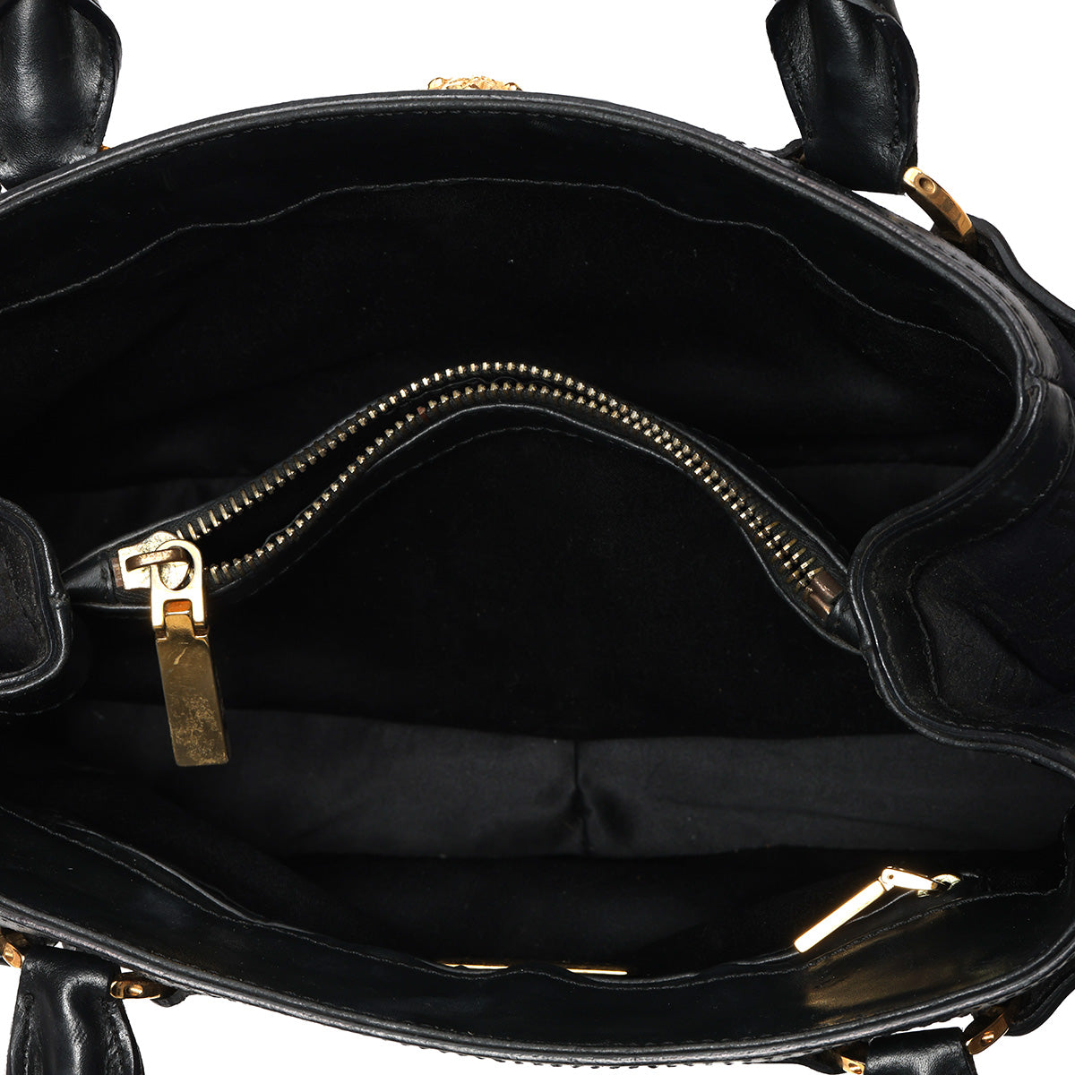 Black Nylon La Medusa Hand Bag
