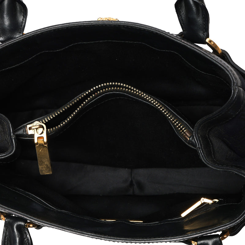 Black Nylon La Medusa Hand Bag