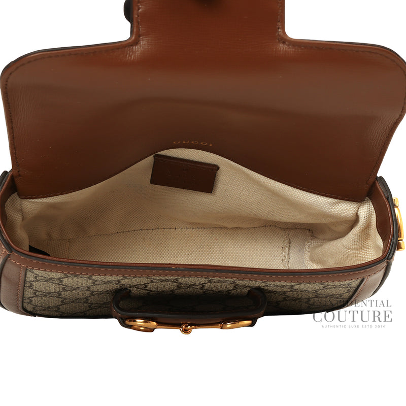 Horsebit 1955 Variation GG Supreme Canvas Small Shoulder Bag