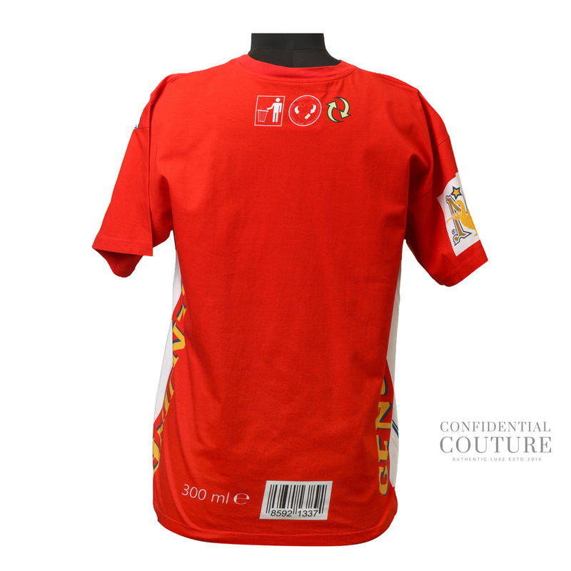 Women Moschino Red Budweiser Edition Logo T-Shirt | Free size