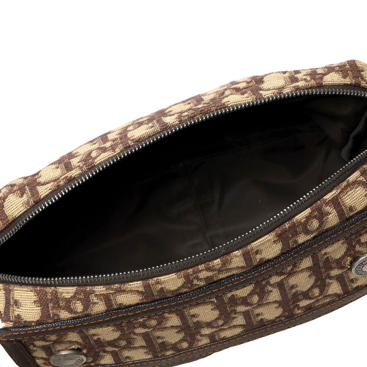 Beige/Brown Oblique Canvas Shoulder Bag