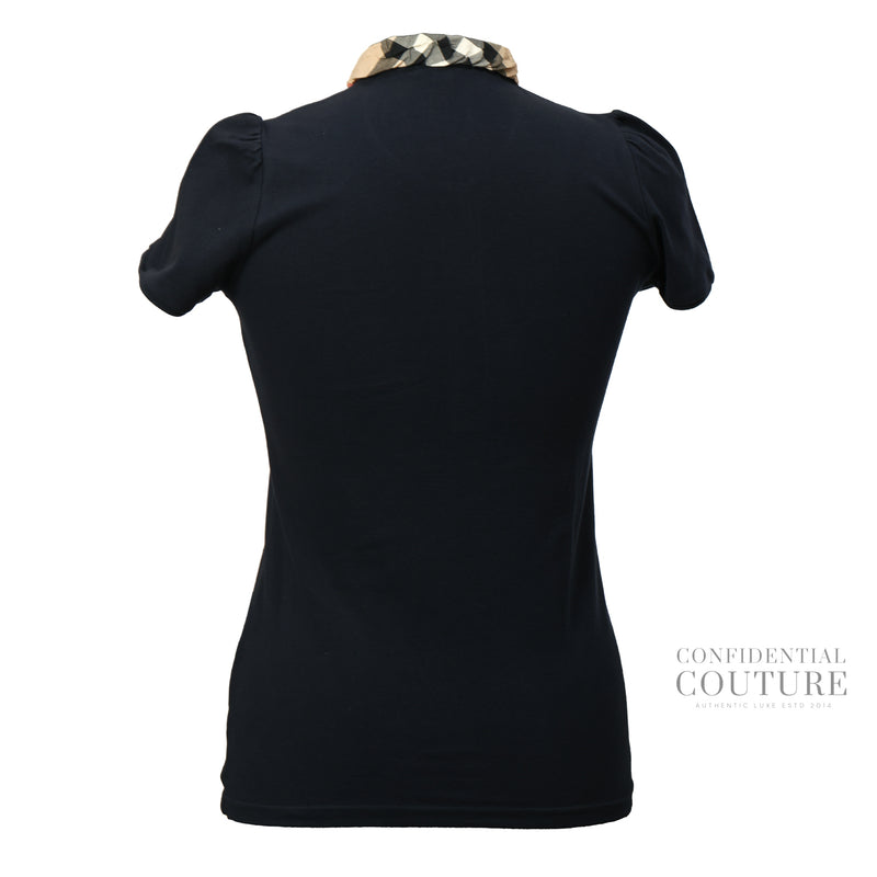 Dark Blue Cotton Polo T-Shirt | M