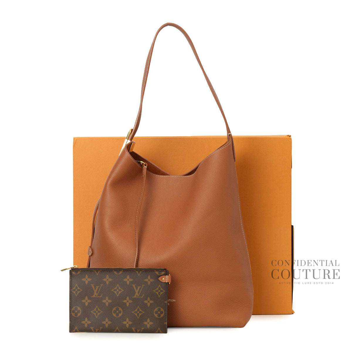 Cognac Brown Low Key Hobo Bag MM