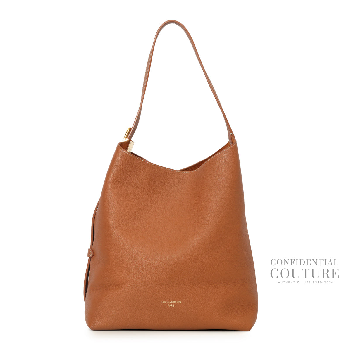Cognac Brown Low Key Hobo Bag MM
