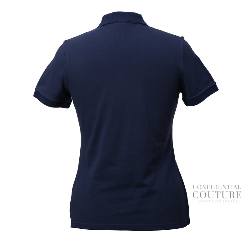 Brit Dark Navy Contrast Collar Detail T-Shirt | S