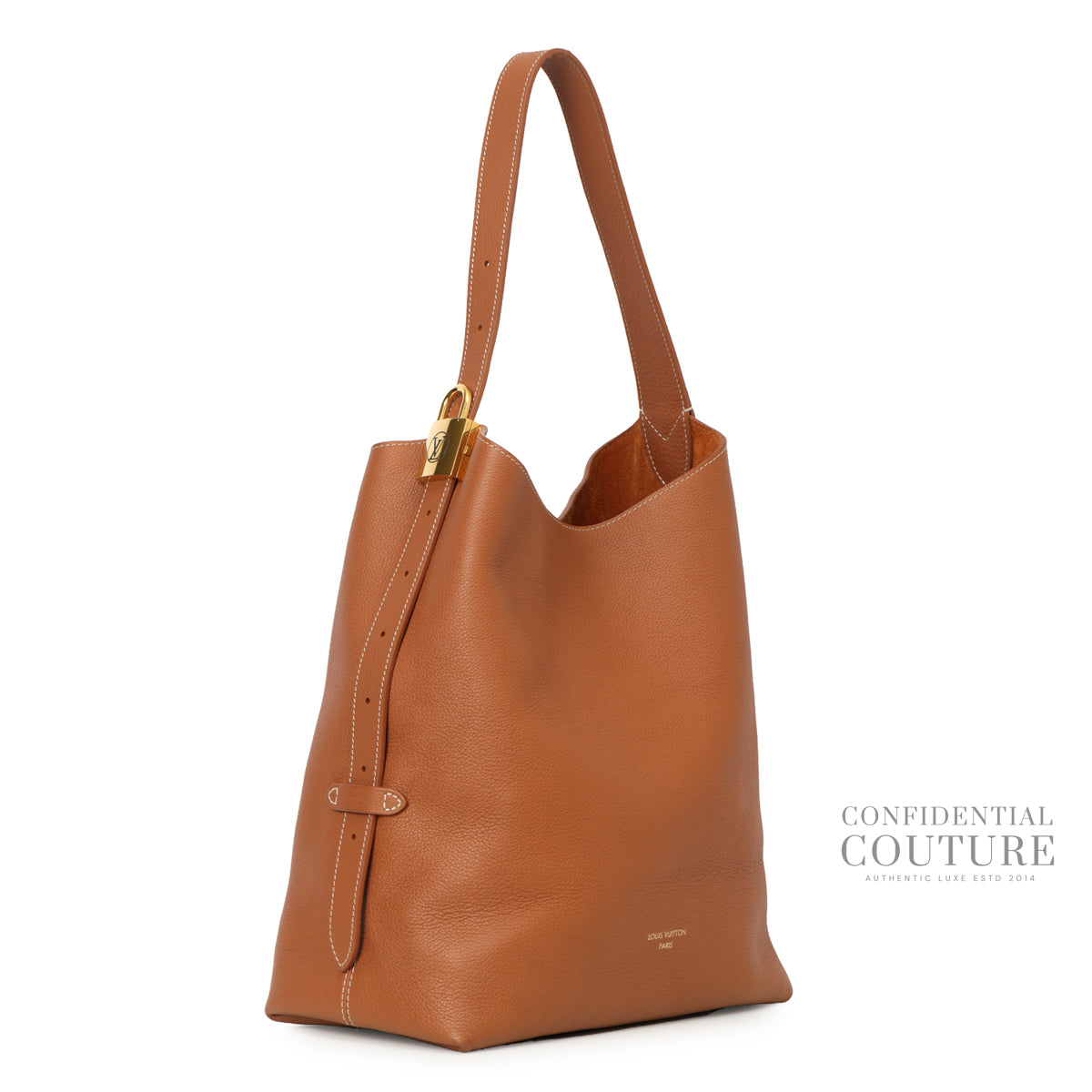Cognac Brown Low Key Hobo Bag MM