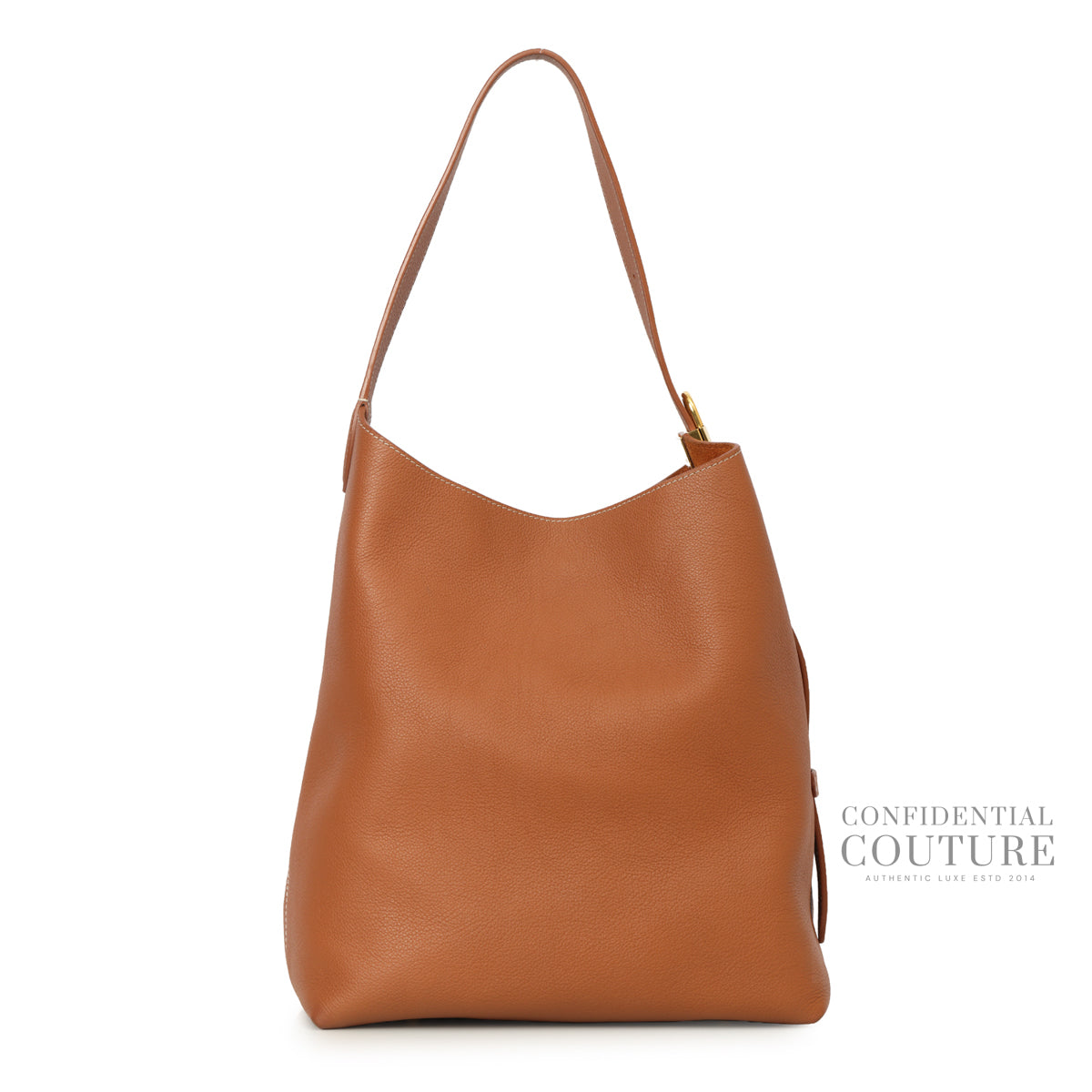 Cognac Brown Low Key Hobo Bag MM
