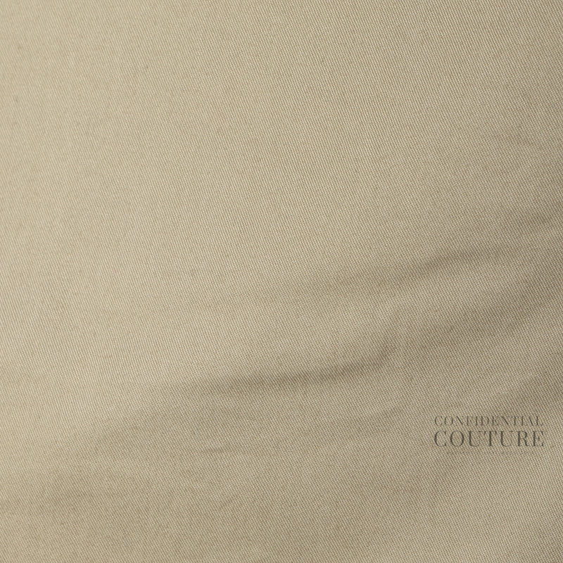 Beige Straight Fit Trousers | L