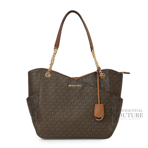 Brown Monogram Jet Set Tote Bag
