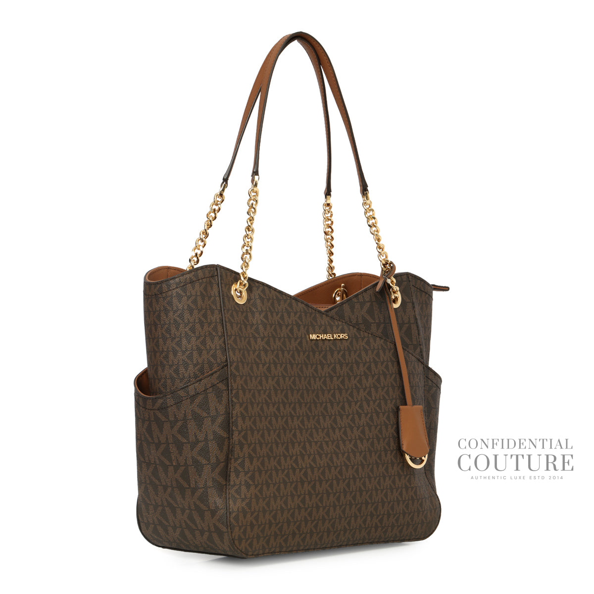 Brown Monogram Jet Set Tote Bag