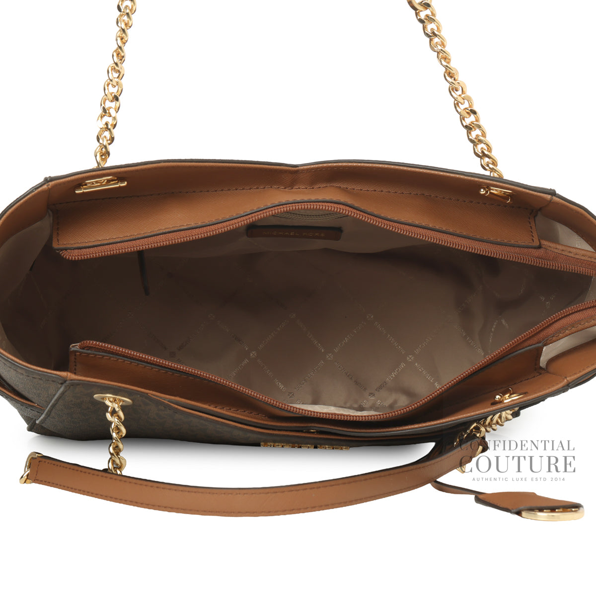 Brown Monogram Jet Set Tote Bag