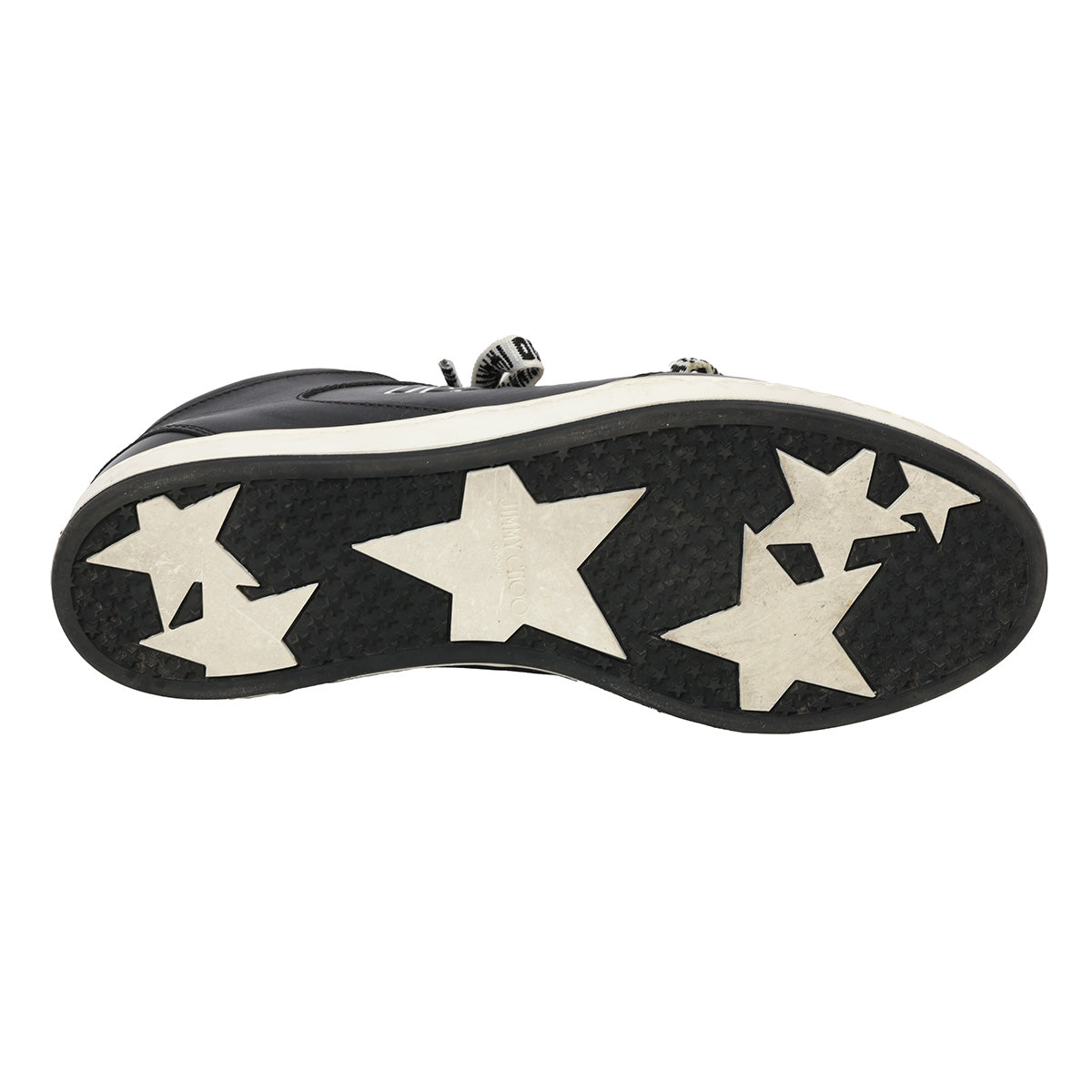 Black Leather Graffiti Laces Sneakers- 37
