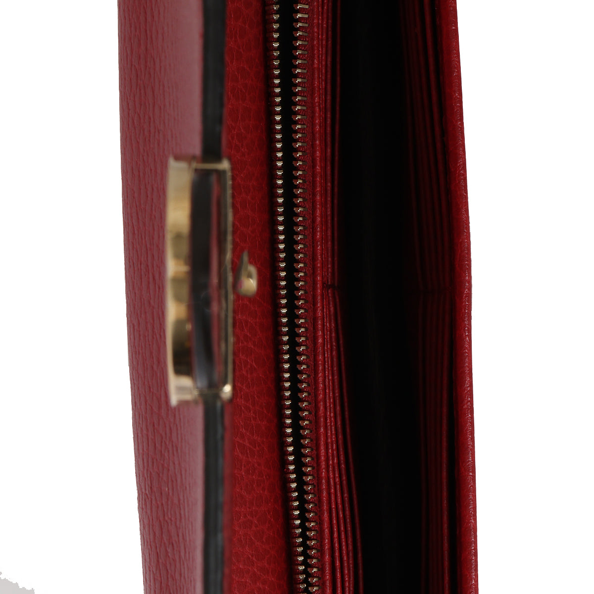 GG interlocking leather wallet-on-chain red shoulder bag