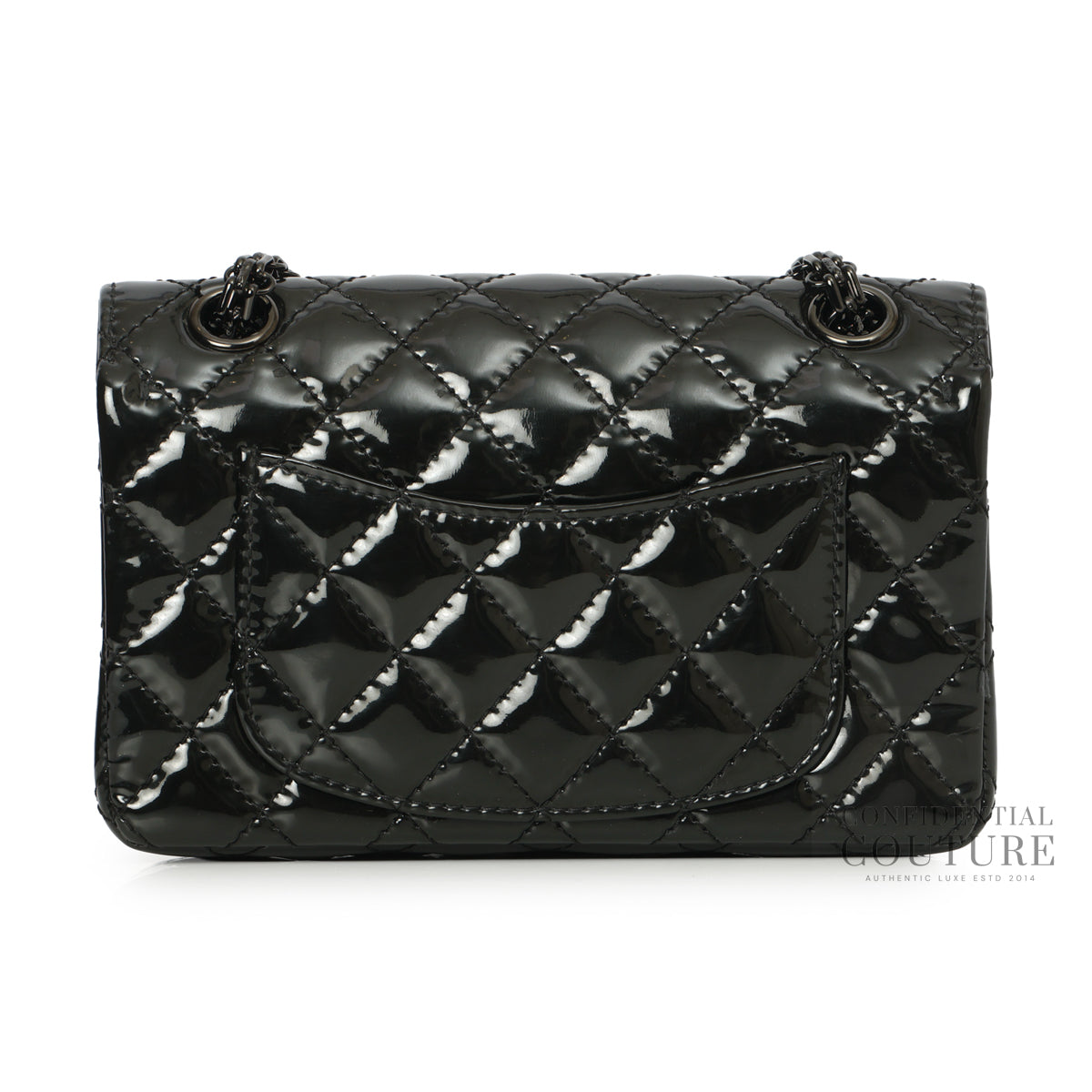 Black Quilted Patent Leather Reissue 2.55 Mini So Black Flap Bag