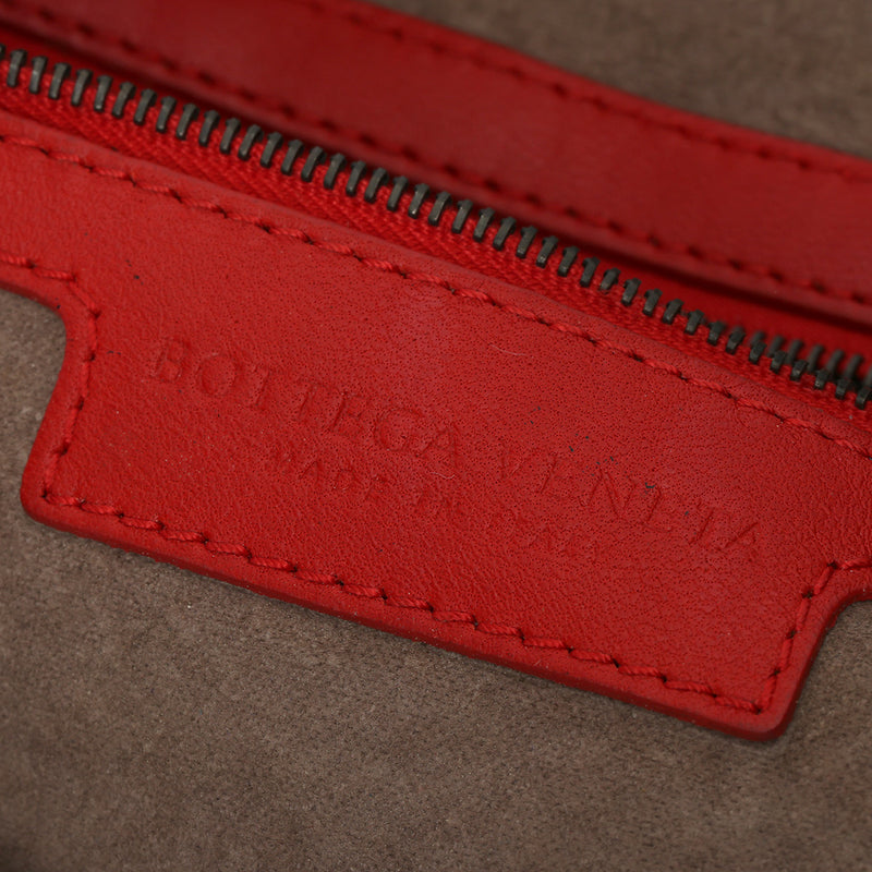Red Intrecciato Medium Hobo Bag