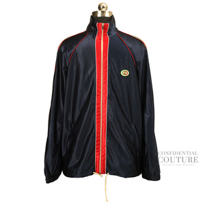 Blue Polyester Jersey Zipper For Men Jacket L
