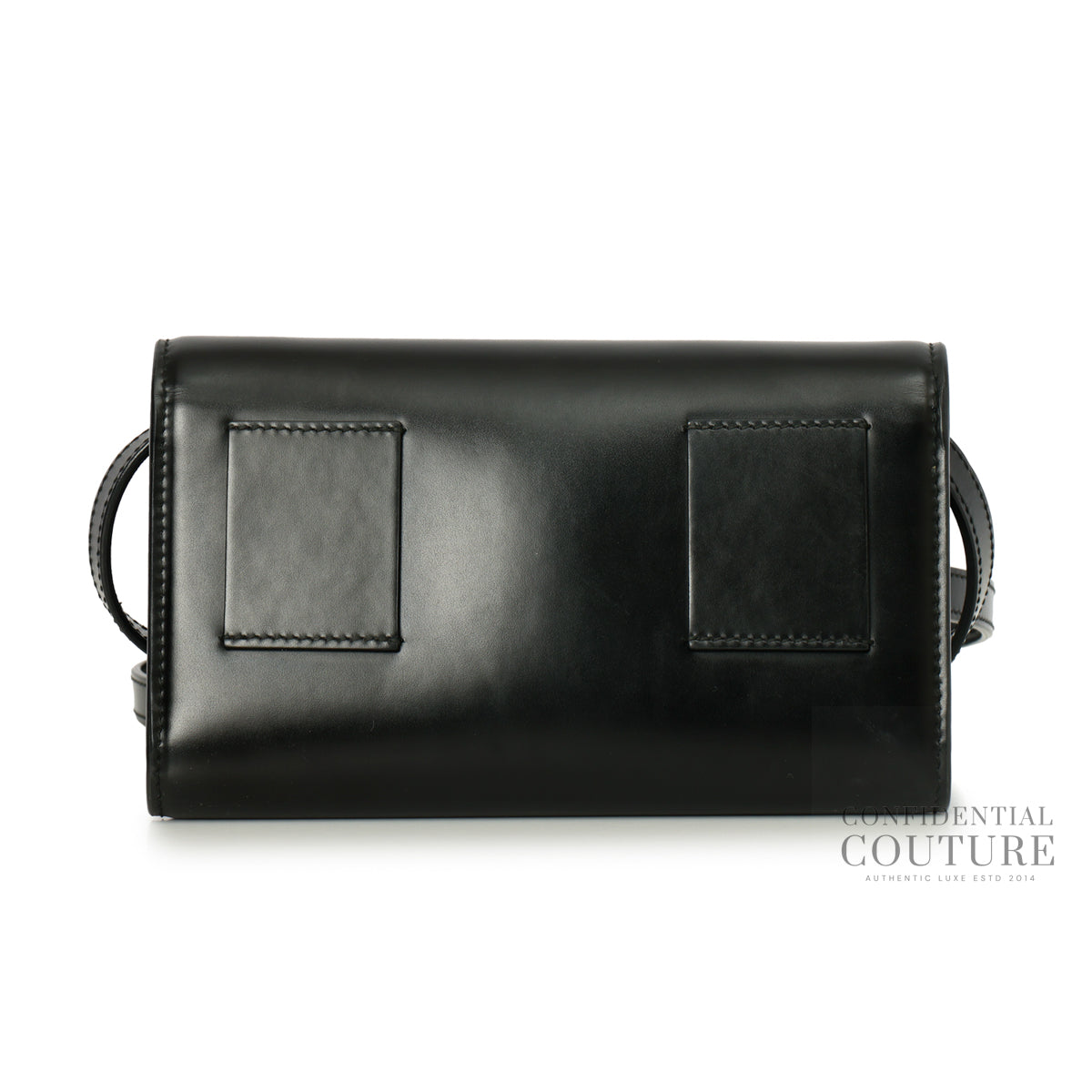 Black Crossbody Trifold Flat Pouch