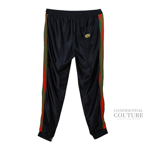 Blue Polyester Jersey Zip Web Track Pant For Men