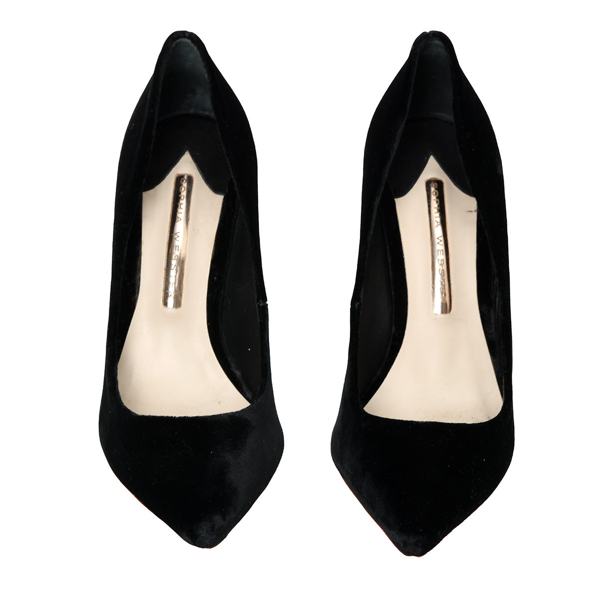 Black Coco Crystal Major Velvet Pumps- 37