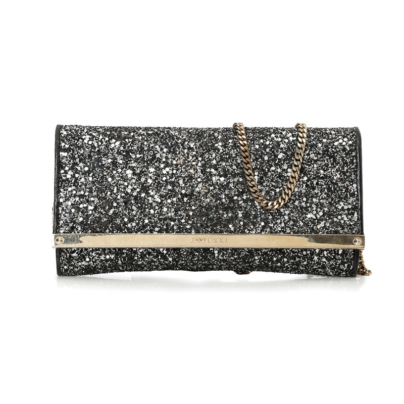 Pre-loved Jimmy Choo Milla Coarse Glitter Bag One Size