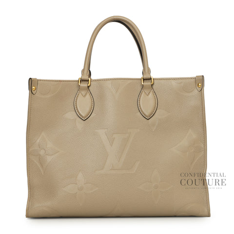 Tourterelle Monogram Empreinte OnTheGo MM Bag