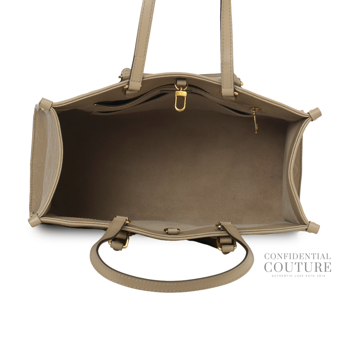 Tourterelle Monogram Empreinte OnTheGo MM Bag