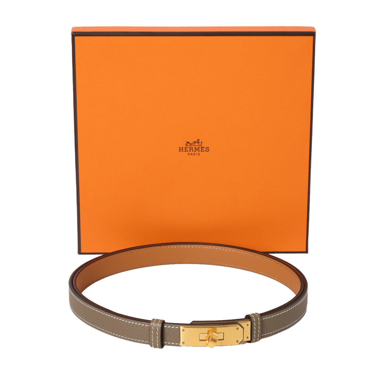 Kelly 18 étoupe with gold hardware