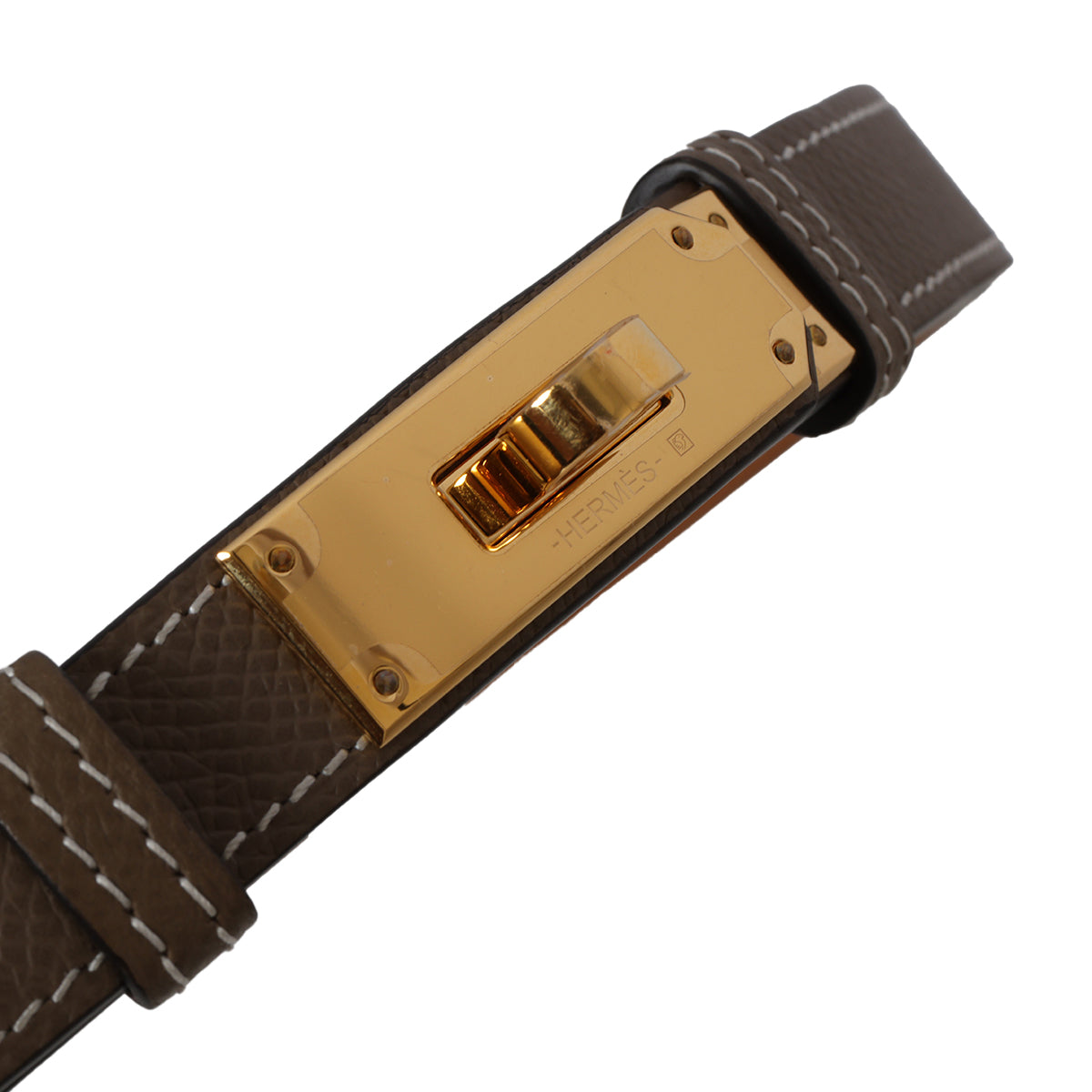 Kelly 18 étoupe with gold hardware