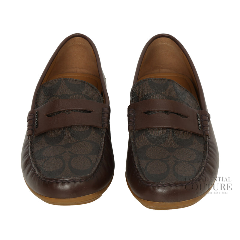 Men coach liam driver in signature canvas dark saddle us 7 eu 40
