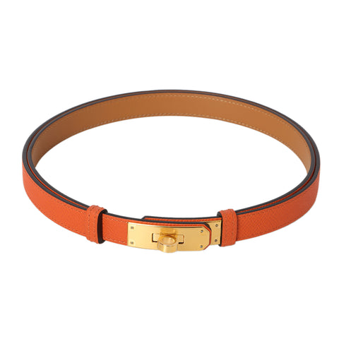 Kelly 18 Orange with gold hardware