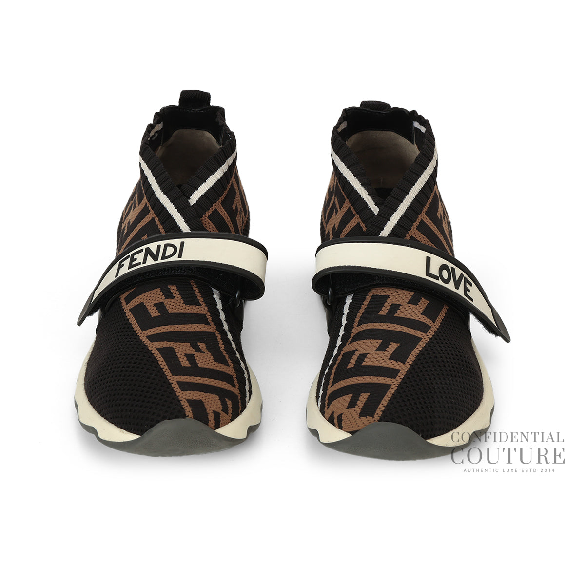Rockoko Black Monogram Knit Sock Sneakers EU 37 | UK 4 | US 7