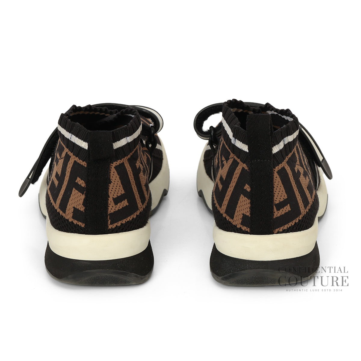 Rockoko Black Monogram Knit Sock Sneakers EU 37 | UK 4 | US 7