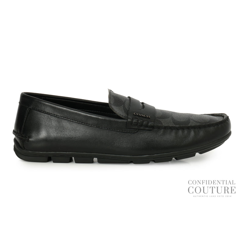 Coach Liam Driver In Signature Canvas Black | US 7 | EU 40