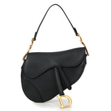 Black Medium Saddle Shoulder Bag